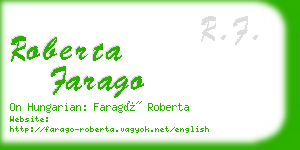 roberta farago business card